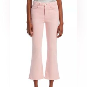 Frame Denim Light Pink Flare Cropped Jeans
